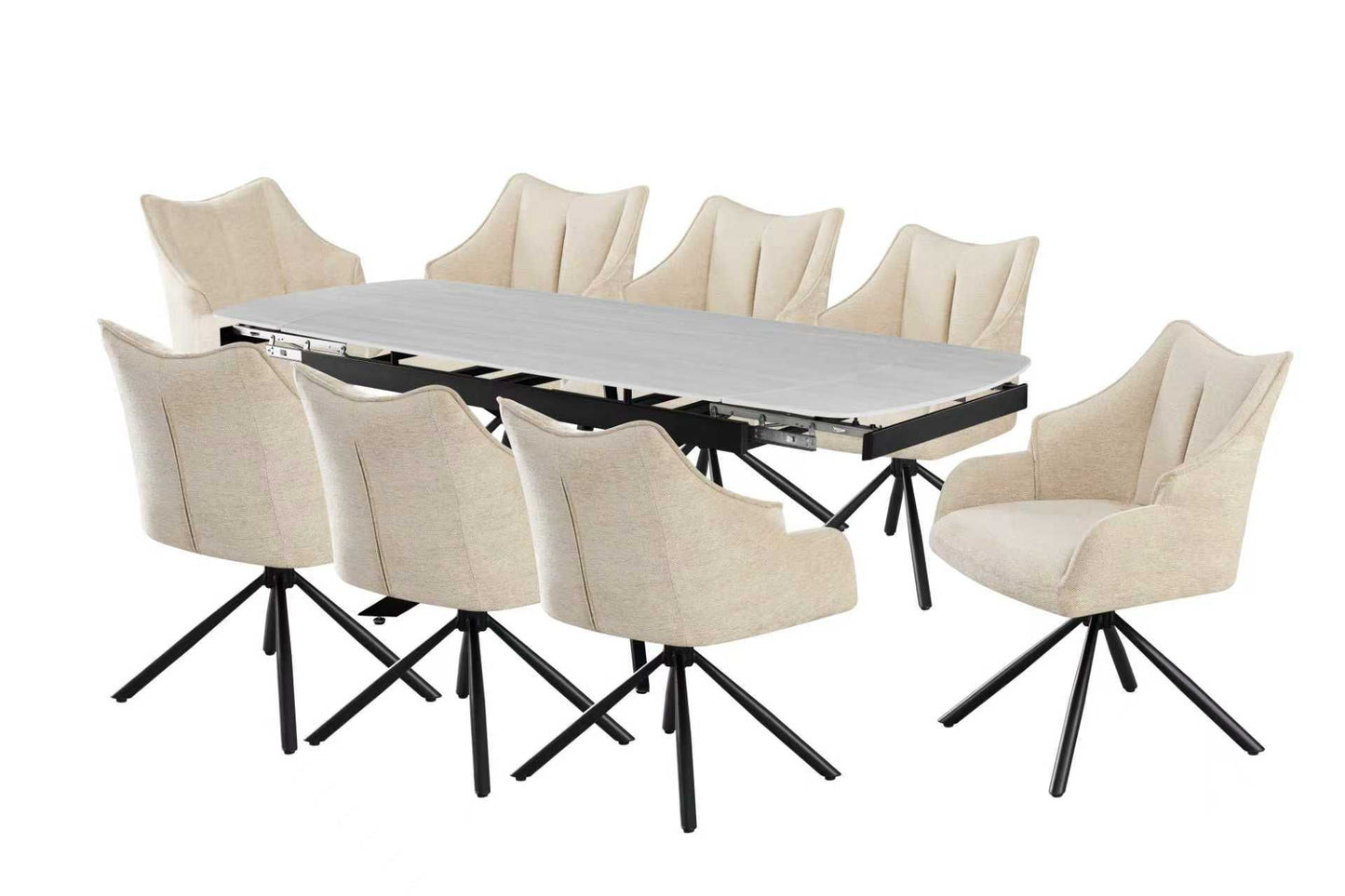 Sintered Stone 1.6 - 1.8 cm Dining Set With 6 Chairs